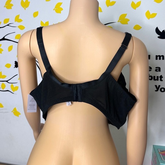Auden Lace Unlined Comfort Wire Balconette Bra Size 44DD‎ Black - Picture 4 of 8